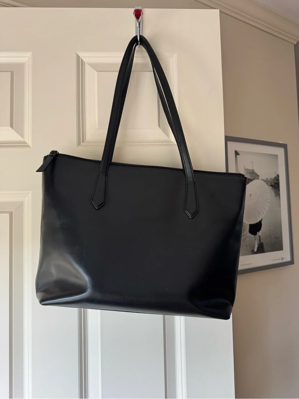 kate spade Black Leather Shoulder Tote